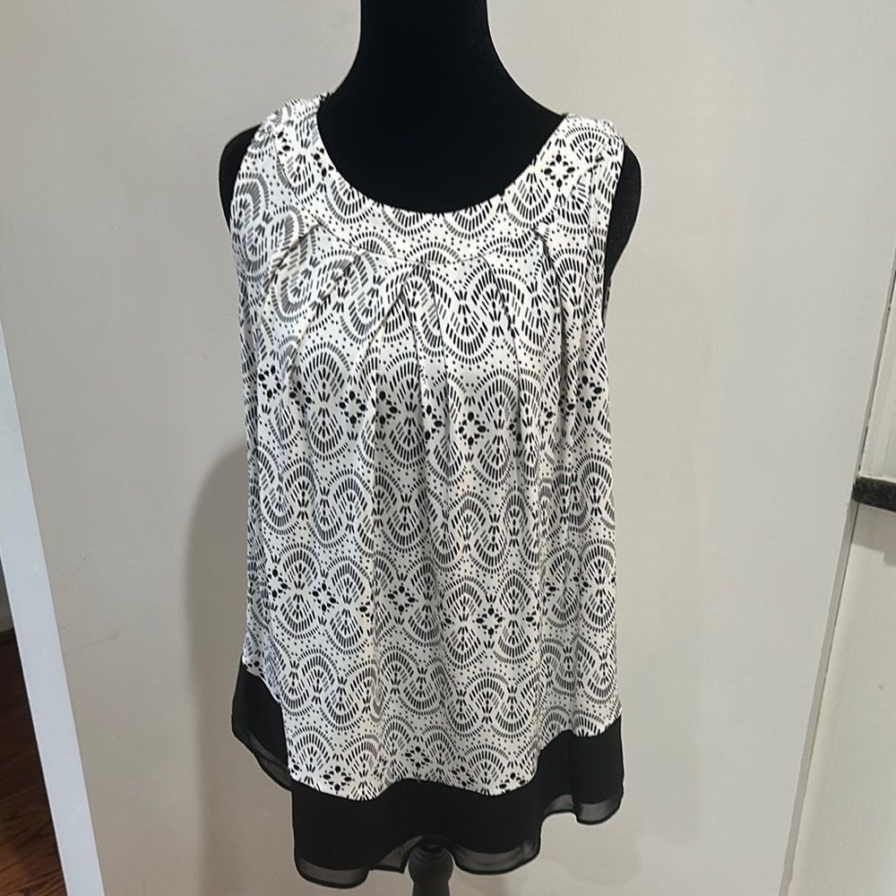 New York & Company Blouse - Black and White